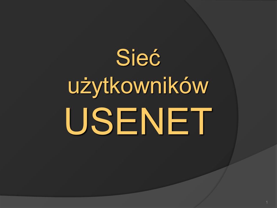 Sieć użytkowników USENET ppt pobierz